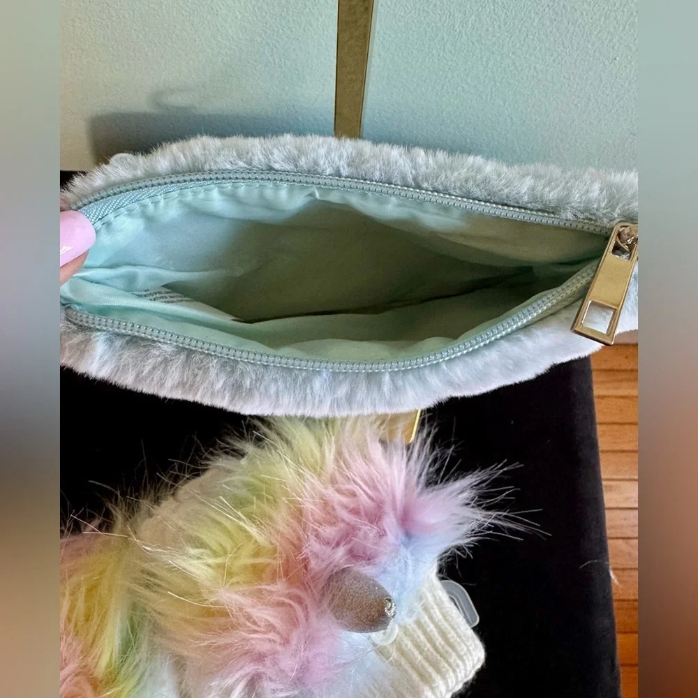 Cat & Jack Kids' Unicorn Gloves and Furry Bag Set - Multicolor